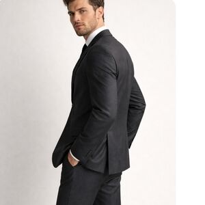 Pronto Uomo | Italian 100% Wool Suit 41R Jacket , 36 W